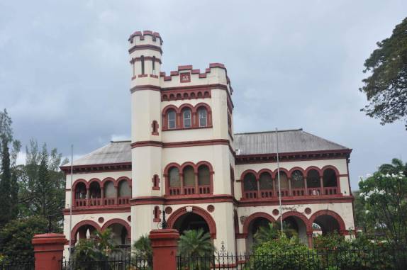 A Residência do Bispo, um dos 'Sete Magníficos', em frente ao Queen's Park Savannah, em Port of Spain, capital de Trinidad e Tobago
